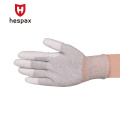 Gants de travail à écran tactile enduit de doigts de Pu HESPAX Gants